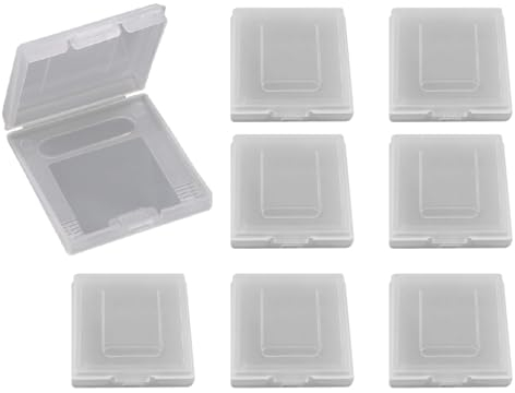 JTKREW 8 PCS Cases for Gameboy, Protective Game Cartridge Case, Dust Protective Case, Game Cartridge Protective Case, Transparent Protective Covers, for Gameboy Colour, Gameboy Pocket, GB GBC GBP