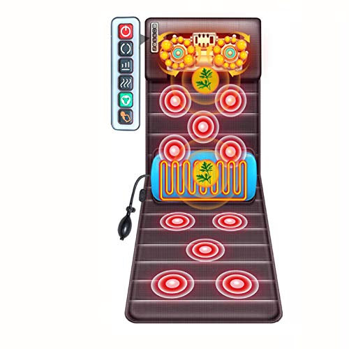 Tapis de Massage Comfier Matelas de Massage Chauffant pour Tout Le Corps avec 20 têtes de Massage Shiatsu pour Le Cou et Le Dos, Relaxation Musculaire des Mollets lombaires, Massage Complet du Corps