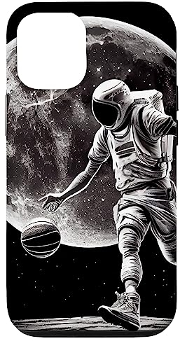 Hülle für iPhone 12/12 Pro Basketballspieler im Weltraum