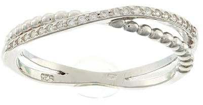 Beneto Ring Double Ring Made of Silver AGG145 - Schaltung: 60 mm sBE0434-60 Marke, Estándar, Nicht-Edelmetall, Kein Edelstein
