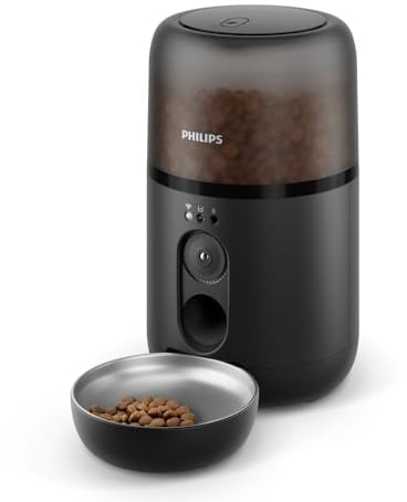 Philips Distributeur Intelligent avec Caméra - Pet Series, Détection Mouvement, Programmation Repas, Notifications, Technologie Anti-Obstruction, Nettoyage Facile, Connectivité Appli (PAW5320/02)