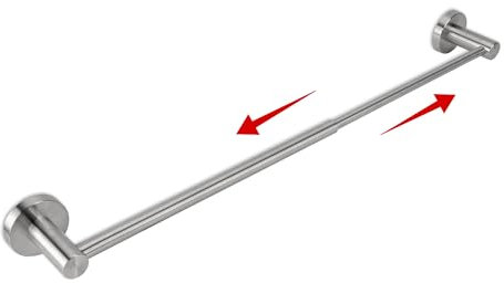 RFOUO Verstellbarer Handtuchhalter mit SUS 304 Edelstahl, strapazierfähig, wandmontiert, Handtuchhalter für Badezimmer, Küche, Gebürstetes Nickel