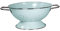 Duiaynke Cuencos coladores con revestimiento esmaltado, platos de frutas autodrenantes de estilo vintage, juego de vajilla de metal, decoración de centro de mesa de cocina para el hogar (verde grande)