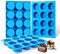 3Pcs Round Chocolate Cookie Molds, 12-Cavity Round Cylinder Oreo Chocolate Cover Molds for Candy, Silicone Baking Molds for Candy Mini Cakes Jelly Baking Blue.