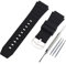 FACLE Ersatz-Uhrenarmband aus Silikon für Casio PRG-80 PAG-80 PRW-1000 PRW-1100, Outdoor-Sport, Gummi-Uhrenarmband für Damen, Schwarz