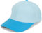 styleBREAKER Unisex Baseball Cap zweifarbig Pastell oder kräftig | 6-Panel Cap Mehrfarbig verstellbar mit Schnalle | Sommer Basecap aus Baumwolle, Farbe:Hellblau-Türkisblau
