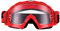 KINGBIKE Motocross Brille Mtb Brille Dirt Bike ATV Crossbrille goggle Sicherheit Tactical Riding Motorradbrillen für Herren Damen Jugend Fit ÜBer Brille (Rot-transparent, Erwachsene)