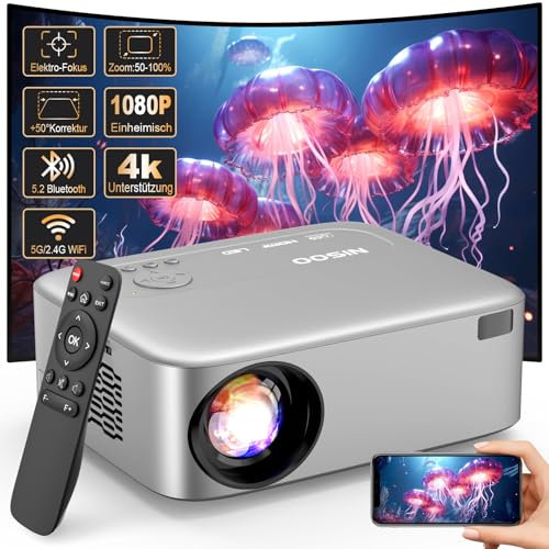 FRESHDEW Proyector 4K FHD nativo 1080P Smart WiFi 6 Bluetooth 5.2 26000L para exteriores/cine en casa con trípode para iOS/Android/TV Stick