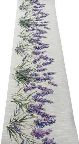 Tappeto Cucina Riciclato Eco Lavanda Fiori Provenzale Viola RecycledChef Antiscivolo Lavabile (cm_50_x_180)