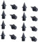 MagiDeal 16 clavos para zapatillas de atletismo, de 7 mm, resistentes y profesionales, de repuesto para zapatillas de atletismo, para escalada, senderismo y, Negro