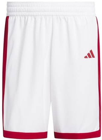 adidas Herren Mens Pulse Speed Bball Short Shorts, White/Team Power red, L