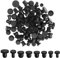 80 Stück Gummistopfen Silikonstopfen Silikon Verschlussstopfen Schwarz Solider Silikonstopfen Rund Blindstopfen Silikon Weicher für Löcher Mit 4-9.5mm Innendurchmesser Flaschen Rohre