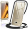 Coiwxmoi Handyband Handyhülle für Samsung Galaxy A5 2017 Hülle mit Band 5,2,Transparent Case mit Kette Abnehmbar zum Umhängen Kordel Schutzhülle,Weich Silikon TPU Stoßfest Cover,Schwarz