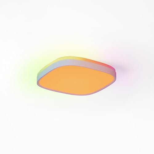 Govee Plafoniera LED Soffitto, Lampadario LED Soffitto RGBIC 24W Dimmerabile, 2400LM, Compatibile con Matter e Alexa, con 16 Milioni di Colori, per Soggiorno Cucina Camera da Letto, 30cm, Quadrata