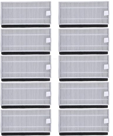 Tbrov Kompatibel mit Cecotec Conga 990 1190 Ersatzteile Zubehör Roboter-Staubsauger Ersatz-Verbrauchsmaterial HEPA-Filter Zentrale Seitenbürste(Hapa Filter)