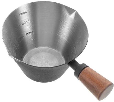 VICASKY Stainless Steel Pitcher Milk Frothing Cup for Espresso Extraction Measuring Cups Handle for Coffee Mugs and Milk Steamer