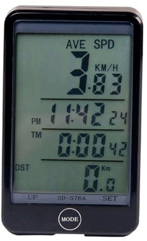 Gatuida 576a Wasserdichter Fahrradcomputer Mit LCD-Display Multifunktionaler Odometer Und Geschwindigkeitsmesser Für Mountainbikes Einfache Installation Für Radfahrer Und