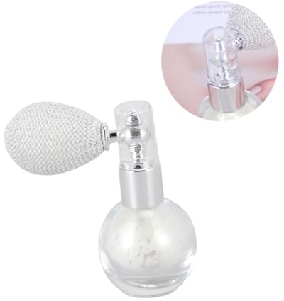 HAMPPLIES Textmarker Pudersprüher Perlweiß Hochglanz Sprühgerät Für Lose Puder Leichter Highlighter Für Gesicht Körper Haare Mineralölfrei Universell Einsetzbar