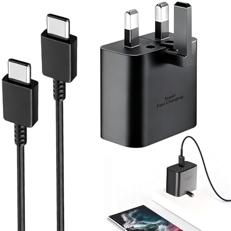 25W Super Fast Charger for Samsung 2M USB C Phone Cable and Plug | Compatible with iPhone 16 15 Pro Max Samsung Galaxy S25 S24 S23 Ultra S22 S21 FE S20 Z Fold5 Z Flip5 A54 A53 A33 A14 A13