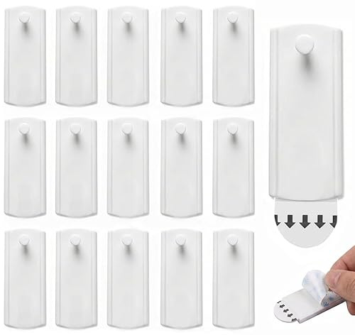 15Pcs Picture Hooks No Nails Picture Hanging Strips, Universal Large Adhesive Wall Hanging Strips Heavy Duty Frame Hanging Strips, Removable Adhesive Strips, Damage Free Picture Hanging Hooks