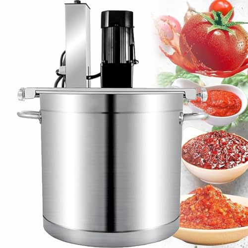 AityBuy Miscelatore Automatico per Alimenti, Pentola per Mescolare Alimenti, Macchina Miscelatrice Automatica in Acciaio Inossidabile, velocità di Mescolamento Regolabile 20L