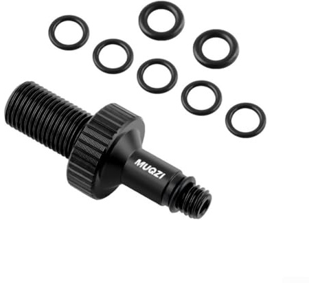 Yhenlovtt Hinterer Stoßdämpfer-S-Ventiladapter aus Aluminiumlegierung für Fahrrad für Druckluft-kompatibles Fahrrad und Zubehör mit (schwarz)