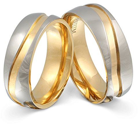 Juwelier Schönschmied - Zwei Titanringe Partnerringe Hochzeitsringe Titan inkl. persönliche Lasergravur multisizer LANrT11HH - Almada