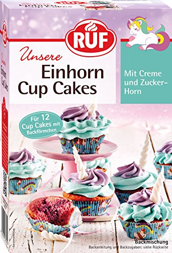 RUF Einhorn Cupcakes mit Creme und Fondant, 365 g Zucker