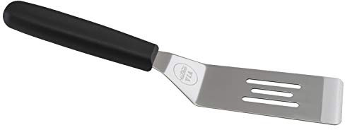 KitchenVIA Black Handle Cookie Spatula - Small, Non-Stick, and Heat-Resistant Handle for Perfect Pastries, Pancakes, and Pizza