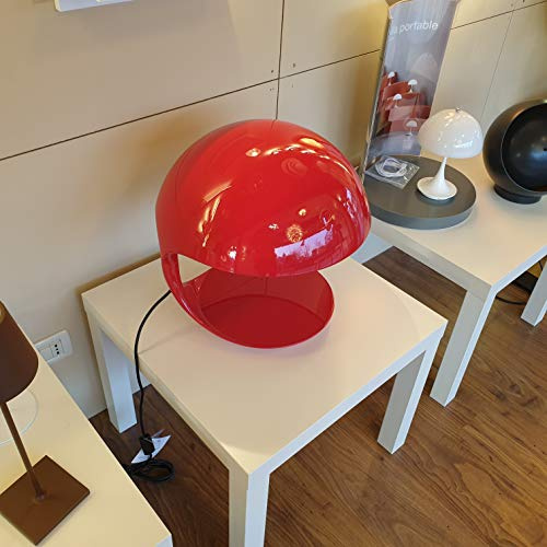 COBRA-Lampe zum Aufstellen, Höhe 40 cm, Rot, Jubiläumsausgabe Martinelli Luce – entworfen von Elio Martinelli