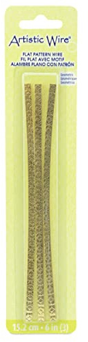 Artistic Wire Flat Pattern Wire Geo Brass 6, None