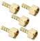 sourcing map 5pcs Raccord cannelé tuyau en laiton barbelé 6mm barbelé X G1/4 tuyau femelle Adaptateur connecteur