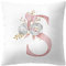 Xmiral Briefe Kissenbezug Weiß Englisch Alphabet Sofakissenbezug 45x45 cm(S)