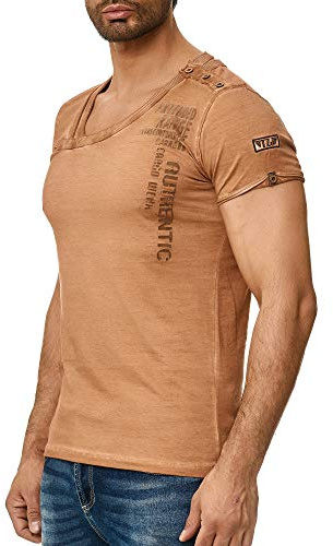 Tazzio Herren T-Shirt Slim Fit Kurzarm Shirt Rundhalsausschnitt 4022