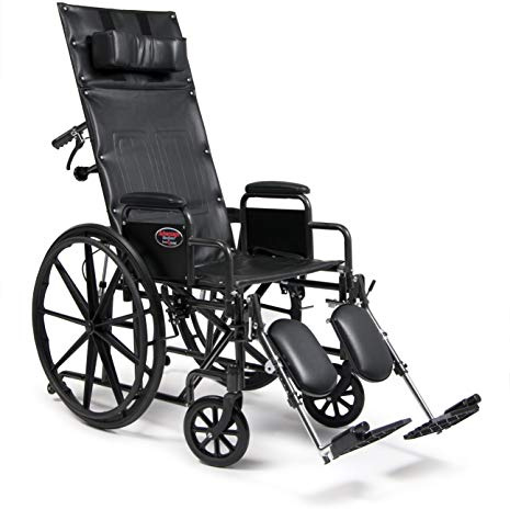 Everest & Jennings Advantage Reclining Wheelchair for Adults & Seniors, 22 Seat, High Back