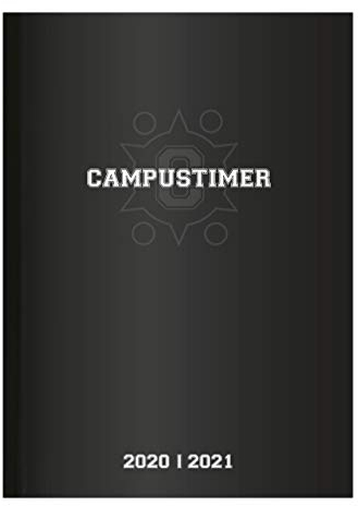 Campustimer Black - A6 Semester-Planer - Studenten-Kalender 2020/2021 - Notiz-Buch - schwarz - Weekly - Alpha Edition