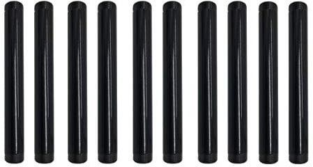 1,27 cm Mallealbe Gusseisen-Rohr, vorgeschnitten, industrieller Stahl, schwarz, passend für Standardrohre, Nippel und Armaturen, Vintage-Möbel, 10 Stück 8 Inch Length
