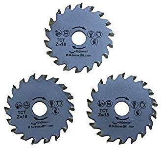 JWCN 3 Stück TCT Mini Kreissägeblatt 54,8x11,1 mm 3PC für die Holzbearbeitung Metallschneiden Kreissägeblätter Uptodate
