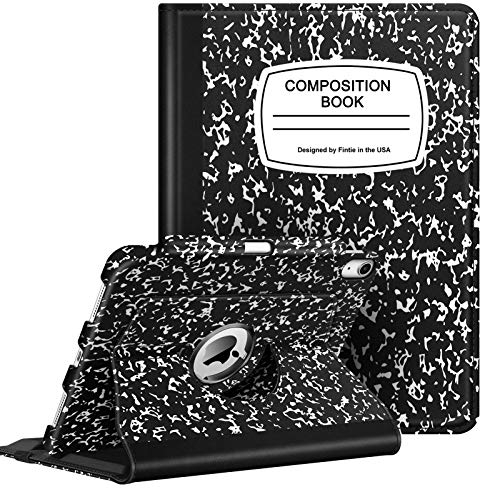 Fintie Rotating Case for iPad Air 11 inch M2 (2024), iPad Air 5th Generation (2022) / Air 4th Generation (2020) 10.9 Inch with Pencil Holder - 360 Degree Rotating Stand, Composition Book