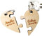 Porte clef Bois Personnalisable - Porte Clés Couple en Bois - Dimensions 50 x 45 mm - Porte Clefs Bois à Personnaliser - Porte Clé Personnalisé