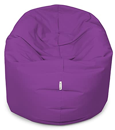 Royal Schneider Sitzsack Sitzkissen Bean Bag Gamer Kissen Sessel NEU Verschiedene Varianten, Dunkles Lila - 300-29, 100cm Durchmesser (300 Liter)