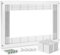 AZERODESIGN- Marco Microondas - Embellecedor Microondas -Marco Microondas Blanco 40x60 cm- Incluye Tornillos, Tapas Embellecedoras y 4 Tacos en Polietileno-Rejilla Recortable