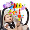 Funsland Kinderwagen Spielzeug, Baby Activity Spirale Spielzeug mit Rassel, Hängendes Spiral Plüsch Spielzeug für Kinderbett/Autositz/Babyschale, Neugeborene Geschenk für Baby 0 3 6 12 Monate, Lila
