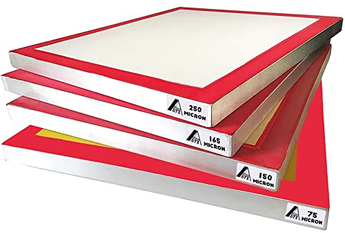 ALSIX 20 X 24 Dry Sift Screen Set of 4, 60 90 110 200 Mesh, 250 165 150 75 Micron Kief Screen, 1050 Lightweight Aluminum Silk Screen Frames, Premium Nylon Mesh Yarn, Kief Screen, Trim Tray