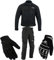 Motorradkombi Biker Motorrad Textil Kombi wasserdichte Jacke, Hosen,Sommer (XL, Schwarz)