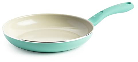 GreenLife Soft Grip Diamond Healthy Ceramic Nonstick, 10 Frying Pan Skillet, PFAS-Free, Dishwasher Safe, Turquoise