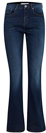 b.young BYLOLA BYLUNI Flare Damen Jeans Denim Hose Flared 5-Poket-Style Baumwolle mit Stretch Slim Fit, Größe:28/32, Farbe:Dark Ink (80930)