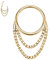hengkaixuan Septum Schmuck 16G Septun Ringe Gold Daith Ohrringe Chirurgenstahl Septum Clicker Kette Nasenring Turm Ohrringe Nahtlose Conch Piercing Schmuck Septum Knorpel Helix Tragus Creolen 8mm