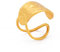 TEAMER Bague labyrinthe en spirale irrégulière en acier inoxydable réglable Bague géométrique en spirale ouverte au doigt Bijoux punk exagérés pour femmes et filles (Style 2 - Or)