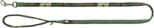 TRIXIE Hundeleine Premium XS, 1,20 m 10 mm in Camouflage/waldgrün - stabile Hundeleine mit praktischer Handschlaufe - für kleine Hunde - 1987023